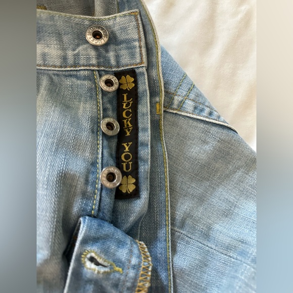 🍀VINTAGE Lucky Brand Easy Rider Button Fly size 32 Short🍀 - Picture 4 of 11